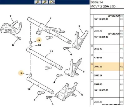 PSA 2550.22 Vites Catal Pimi 2550.22