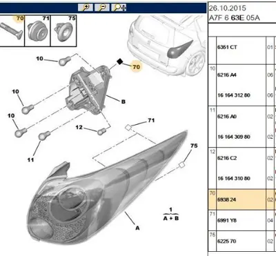 PSA 6938.24 Arka Stop Somunu 693824