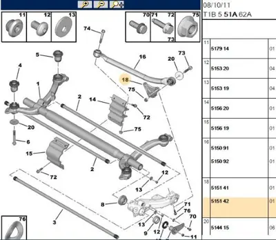 PSA 5151.42 Torsiyon Bağlantı Kolu  5151.42