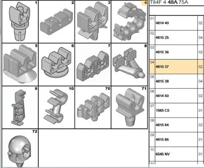 PSA 4815.37 Fren Boru Agrafı  4815.37
