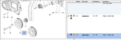 PSA 55573593 Krank Kasnağı 55573593 614166