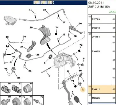 PSA 2140.11 Debriyaj Pedal Yay Tutucu 214011