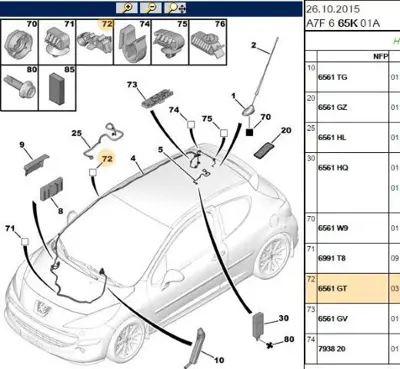 PSA 6561.GT Anten Kablo Bağlan Agrafı 6561GT