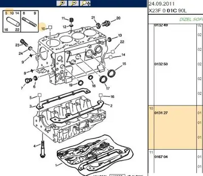 PSA 0131.27 Blok Kopilysi  S-2800 13127 0131.27 13127 13127 