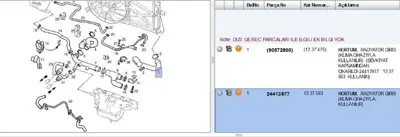 PSA 24413977 Hose 1337475 1337563 24413977 90572800