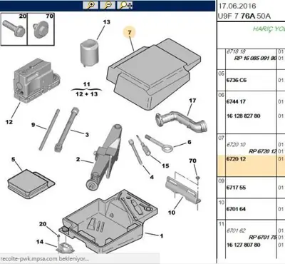 PSA 6720.12 Ürünün Yeni Kodu: Ltr6720 6720.12
