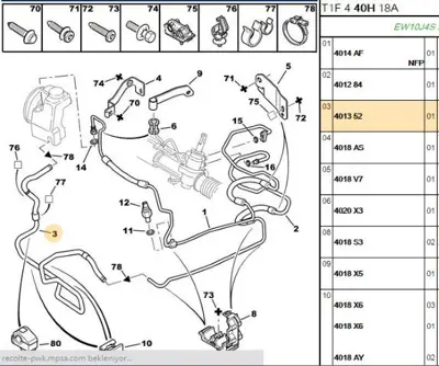 PSA 4013.52 Dıreksıyon Yag Hortumu 4013.52