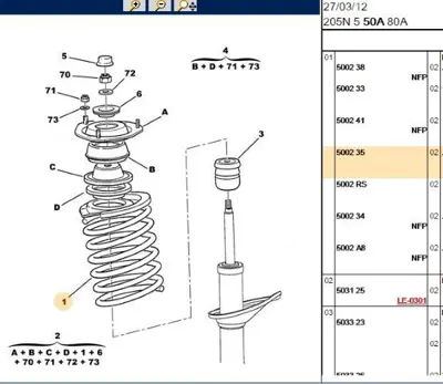PSA 5002.35 Helezon Yayi Normal Suspansiyon Partner 500235 5002.35 500235 500235 ST125016F