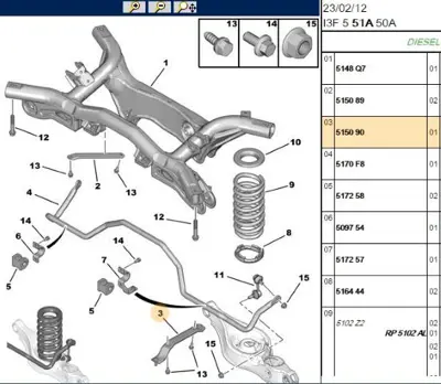 PSA 5150.90 Travers Bağlantı Ayak  5150.90