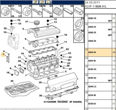 PSA 0204.94 Silindir Kapak Sapl. S-28 0204.94