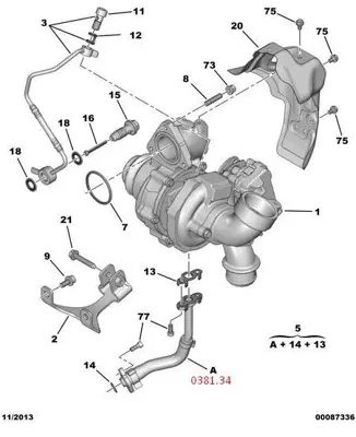 PSA 0381.34 Turbo Yağ Hortumu 0381.34