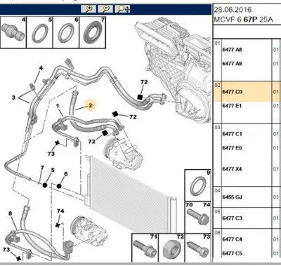 PSA 6477.C0 Klima Hortumu  6477.C0