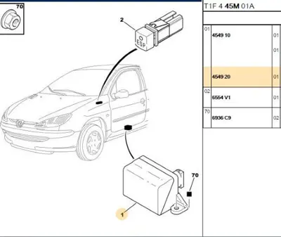 PSA 4549.20 Esp Kontrol Beyni  4549.20