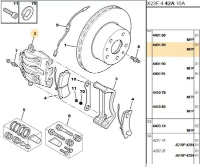 PSA 4401.89 Fren Kaliperi Sag 1800 440189 4401.89 440189 440189 9945805