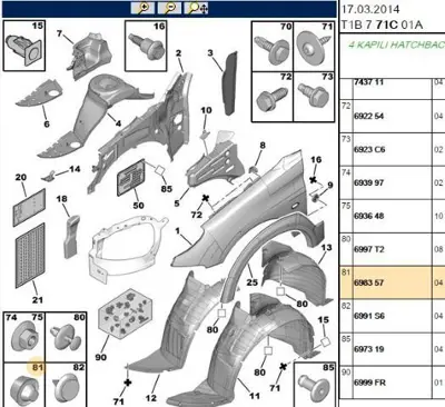 PSA 6983.57 Agraf  6983.57