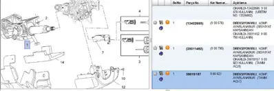 PSA 39019157 Direksiyon Mili Komple ASTRAJ 39011452 39019157 900790 900823
