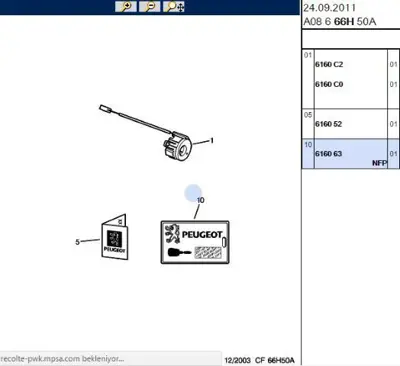 PSA 6160.52 Emnıyet Kartı (Kodlu) 6160.52