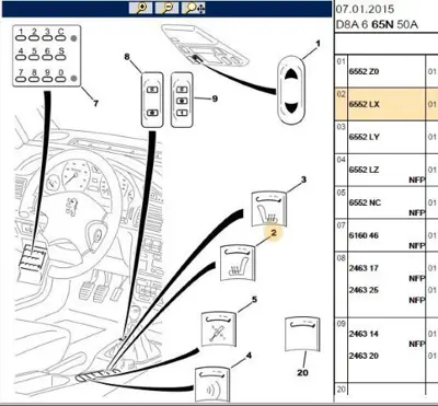 PSA 6552.LX Düğme 6552LX