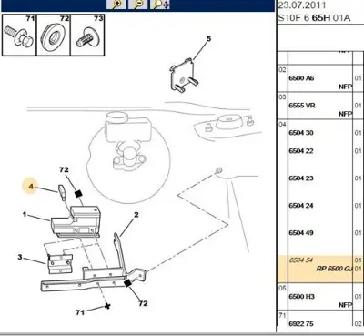 PSA 6504.54 Yenı Kod 6500gj 6504.54