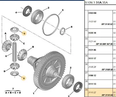 PSA 3110.64 Istavroz Pulu Peugeot P206 P206+ P307 311022 3110.22 311022 311022 311022
