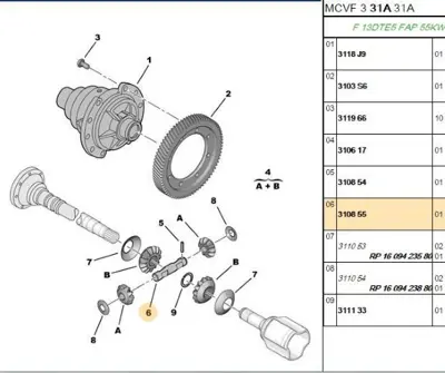 PSA 3108.55 Aks Dıslı Mılı 3108.55