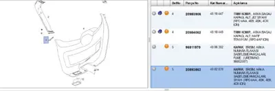 PSA 20893863 Bagaj Kaplamasi Yan Erisim Kapagi Opel Antara 4802839 20893863