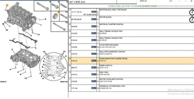 PSA 0167.22 Motor Blok Tapası 16722