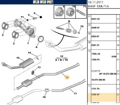 PSA 1731.V7 Katalizör 1731V7 1731.V7 1731V7 1731V7 1731V7
