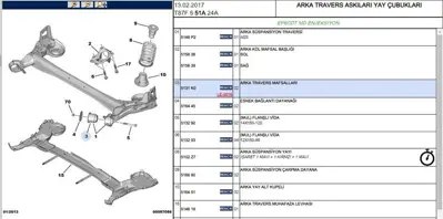 PSA 5131.K0 Travers Mafsal Arka C4pc 5131.K0