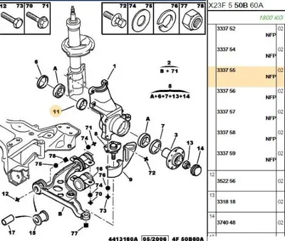 PSA 3337.55 Ön Porya Ayar Simi Firsat 333755 3337.55 333755 333755 