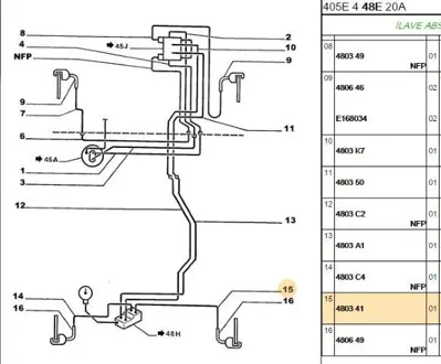 PSA 4803.41 Fren Borusu  4803.41