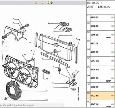 PSA 6992.59 Bağlantı Agraf 6992.59