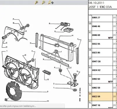 PSA 6992.59 Bağlantı Agraf 6992.59