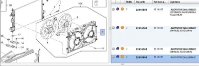 PSA 22915695 Radyatör Fan Çerçevesi 20 Dth 1314017 22915695