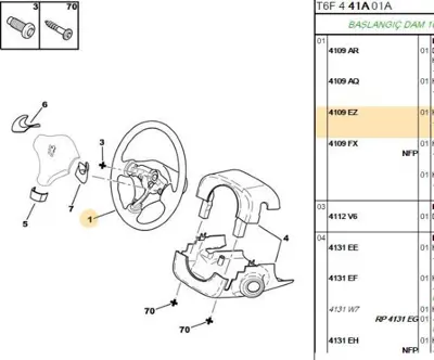 PSA 4109.EZ Direksiyon Simidi  4109.EZ
