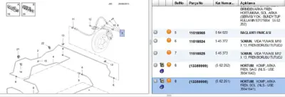 PSA 13359998 Fren Hortumu Arka Sol Chevrolet Cruze 562251 13359998