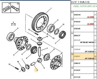 PSA 3108.59 Arka Aks Dişli Mili Kısa 310859
