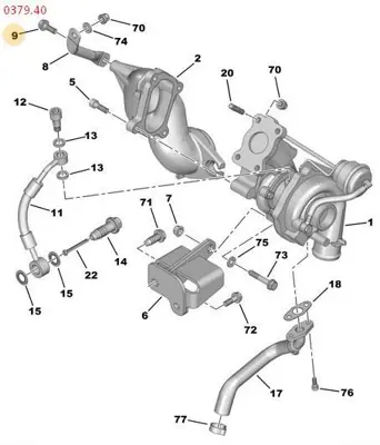 PSA 0379.40 Turbo Dönüş Borusu 0379.40