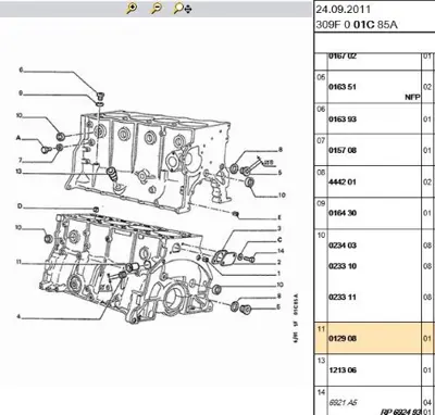 PSA 0129.08 Blok Ayar Borusu Firsat 12908 0129.08 12908 12908 