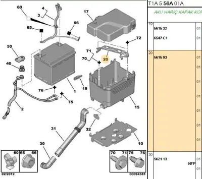 PSA 5615.93 Akü Demiri  5615.93
