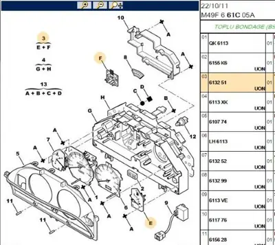 PSA 6132.51 Mazot Gösterge Saati Firsat 613251 6132.51 613251 613251 