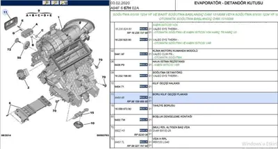 PSA 6454.65 Detantír Kapak C3 6454.65