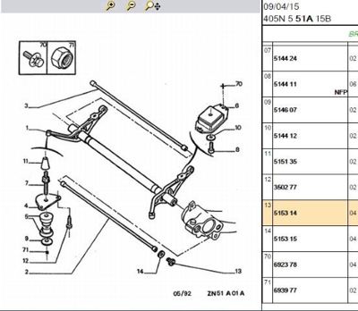 PSA 5153.15 Dingil Mılı Cıvatası 515315