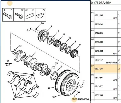 PSA 0537.38 Volant Civatası 0537.38