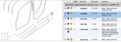 PSA 13188980 Fıtıl,Arka Kapı Cam Kızagı,Ic,Sol 13188980 5154225