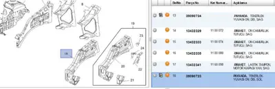 PSA 39090723 Payanda Sacı Sol CORSAE 202069 39023908 39090723