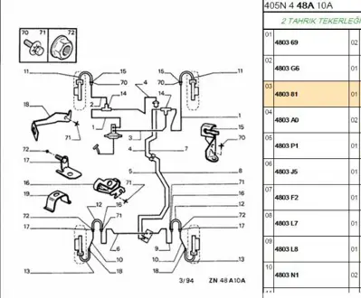 PSA 4803.81 Fren Hortumu  4803.81