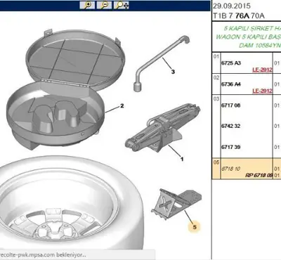 PSA 6718.09 Lastik Takozu   206/508/Partner B9 671809 6718.09 671809 671809 671809