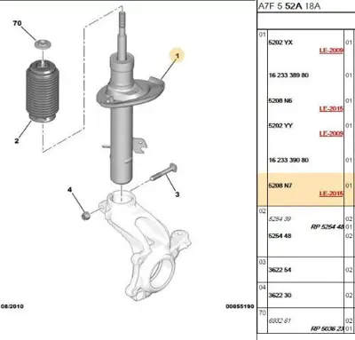 PSA 5208.N7 On Amortisor  Sag   207 Sw  Ep6 5208.N7