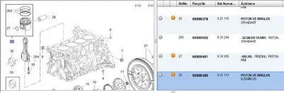 PSA 55598380 Piston 55598380 625113